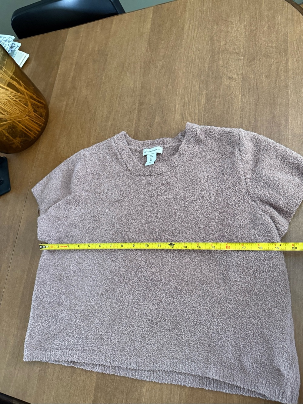 cupcakes & cashmere Plush Crewneck Sweater lounge set- Mauve Taupe - Picture 6 of 6